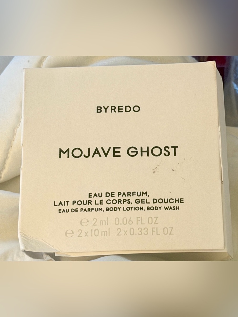 Byredo Mojave Ghost set 2ml EDP -10ML Body Lotion -10ML Bath Wash trial set